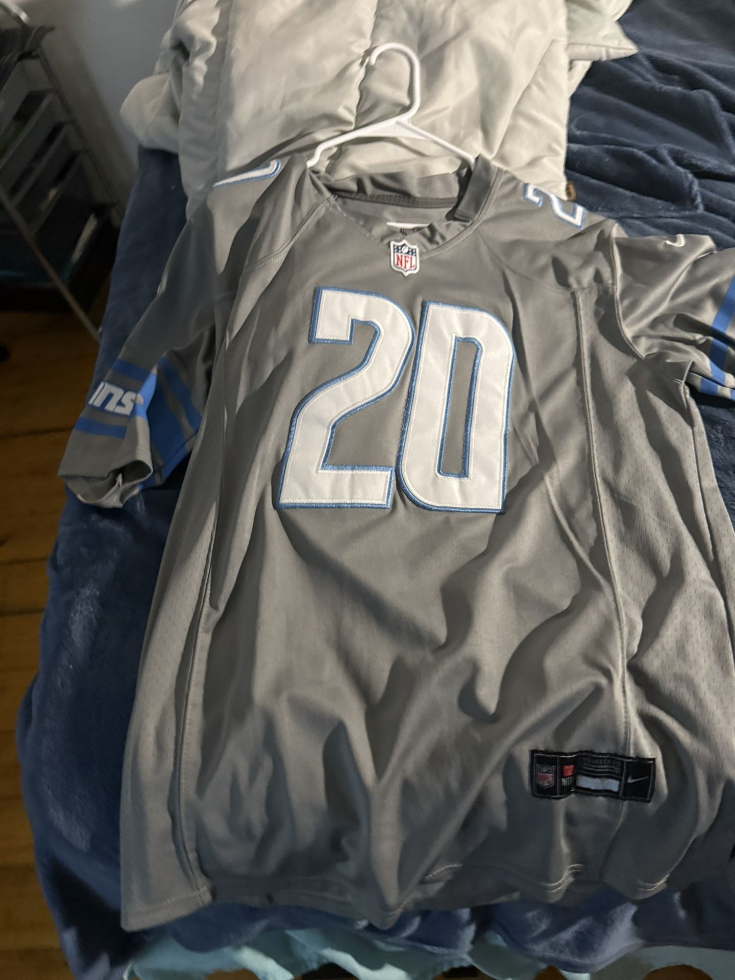 Authentic Alternate Detroit Lions Barry Sanders #20 Jersey Grey