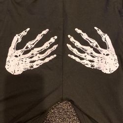 Black Shorts Skeleton Hands