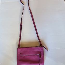 Vince Camuto magenta leather crossbody purse bag new