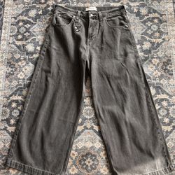 Hollister Men's The Big Jean Black Gray W34 L30