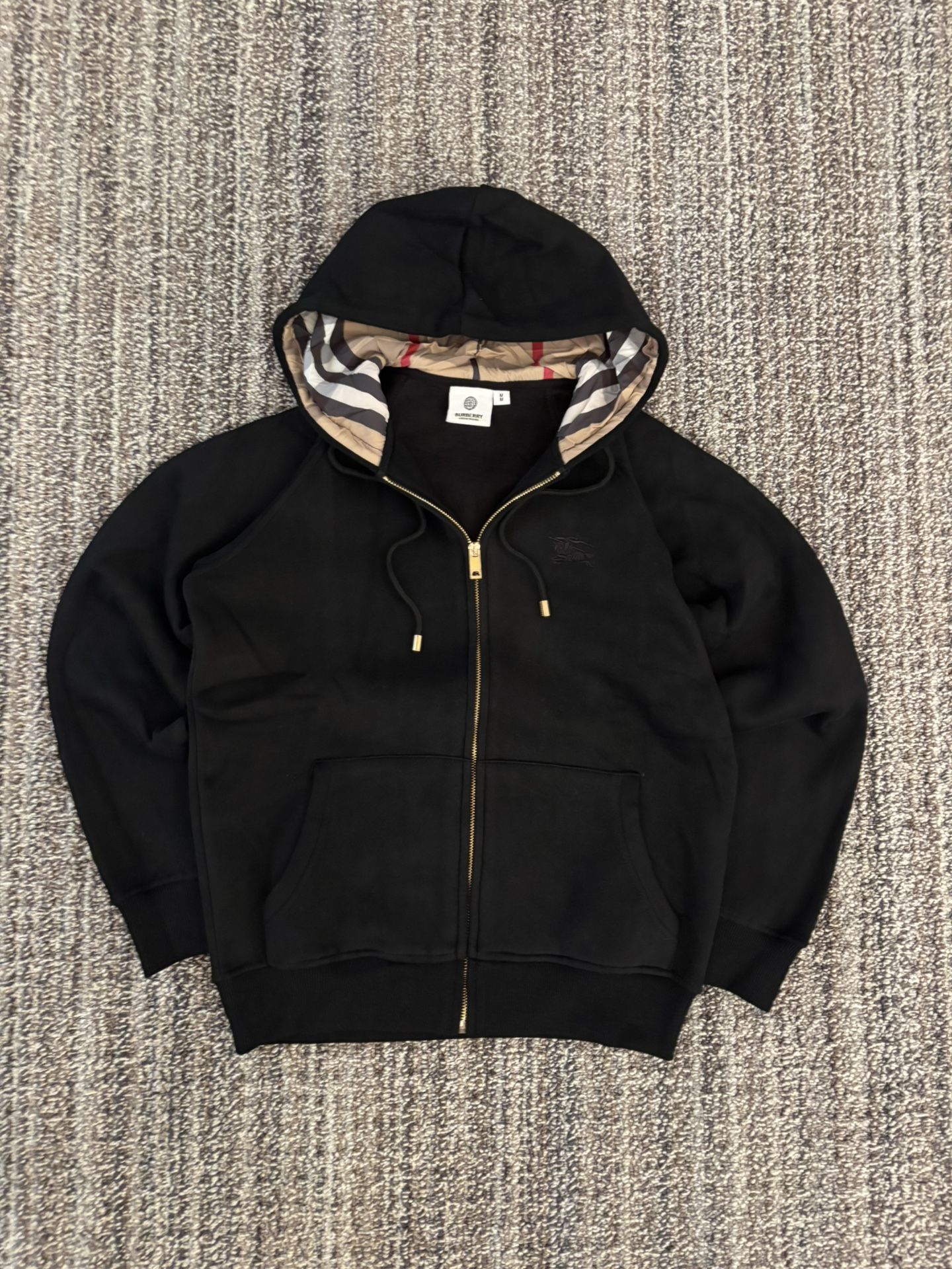 Black Burberry Zip-Up Size S