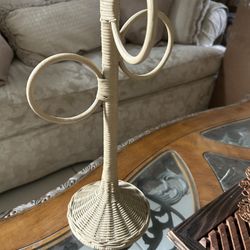 Wicker Bathroom Towel Holder 