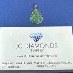 Small Budda 10k Jade Stone 