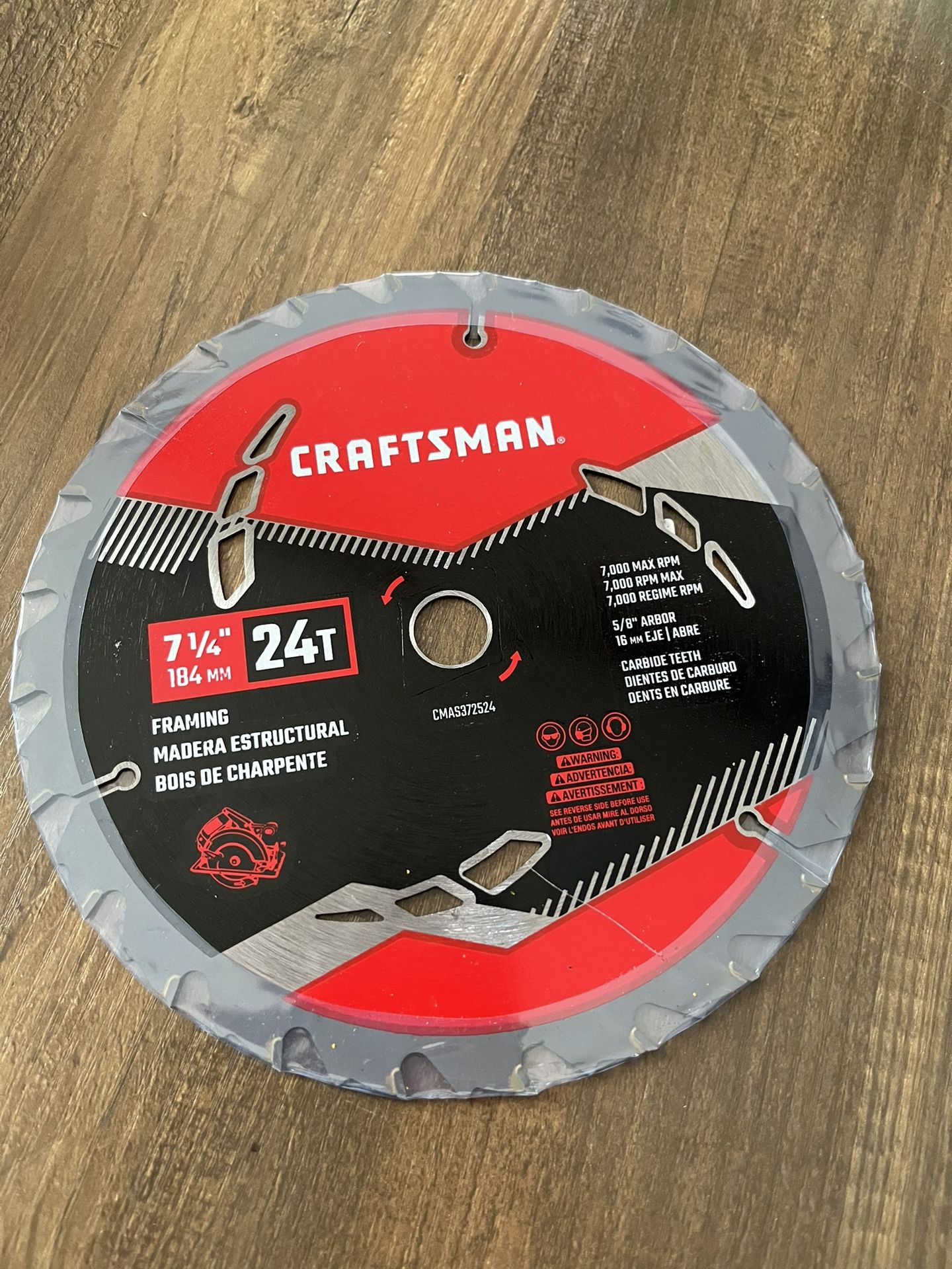 Craftsman 24t 7 1/4” Circular Saw Blade