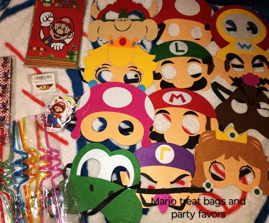 Mario Brothers Treat bags And Party Favors For Kids Birthday