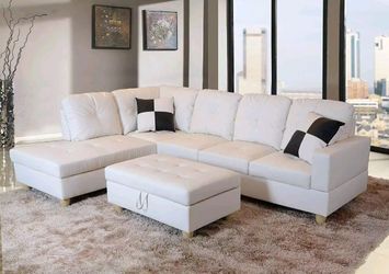Sectional and ottoman