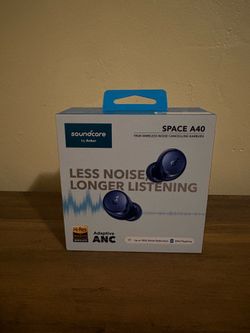 Space A40 soundcore by anker true-wireless noise cancelling earbuds