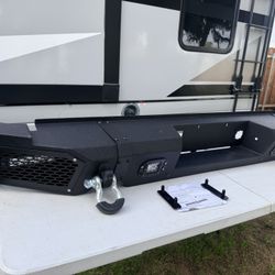 Bumper For 2019-2023 Chevy Silverado/GMC Sierra 1500 New Rear Bumper W/LED Lights