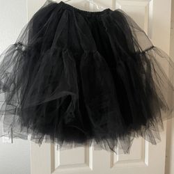 New Black Short Skirt Large / Halloween Costume Skirt Tutu 