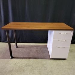 Writing Desk with Locking File Drawers