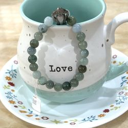 Sale! Grade A Natural Stretchable Burmese Oil Ice green- grayish-blue color