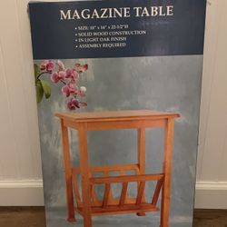 Light Oak Magazine End Table