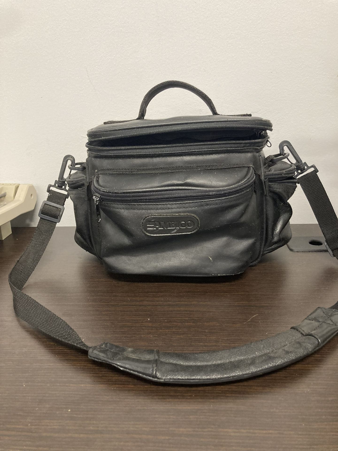 Ambico Video camera Leather bag with strap