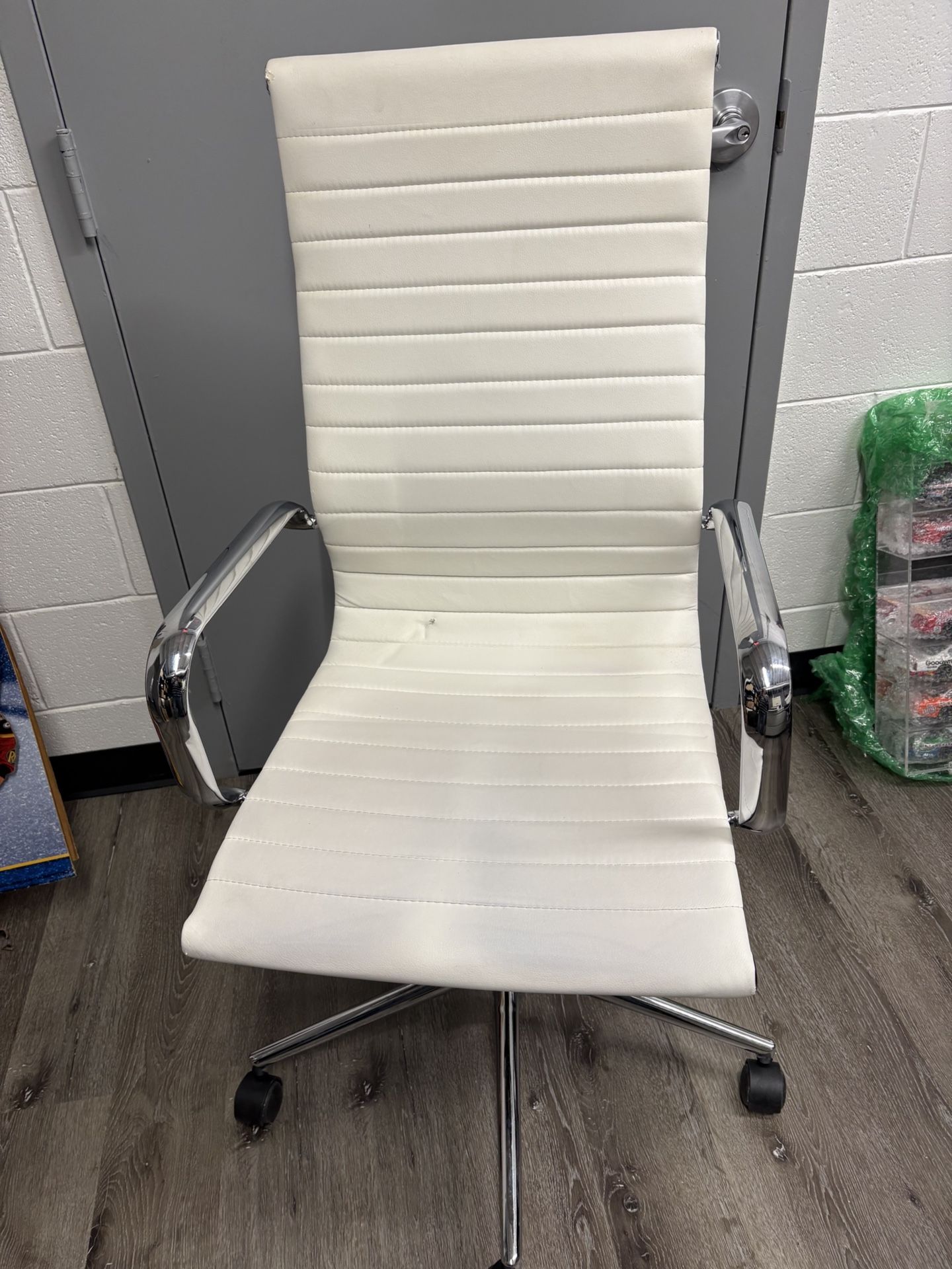 White Leather Office Chair