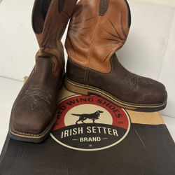 Botas en cuero con punta de Metal/ Leather Boots with Metal Toe