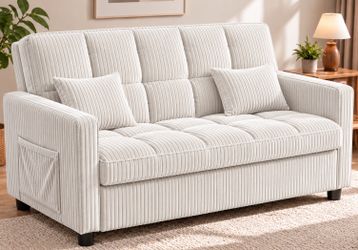 Convertible Sleeper Sofa Bed – Beige