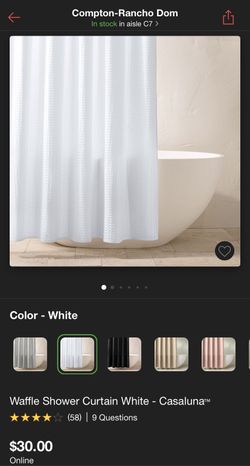 Casaluna Waffle Shower Curtain