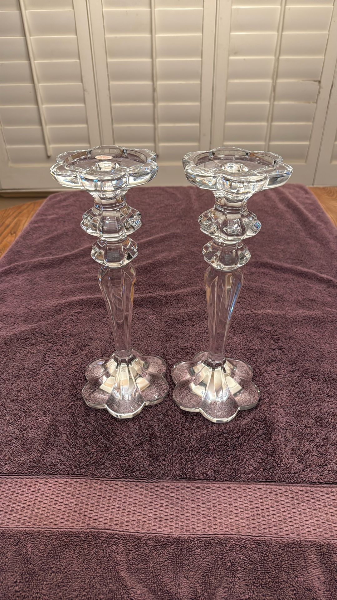 Vintage Crystal Candle Holders