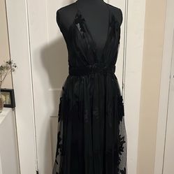 Black maxi dress