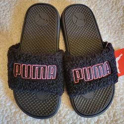 New Girls Black PUMA Slides