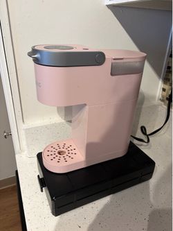 Pink Keurig and Pod holder