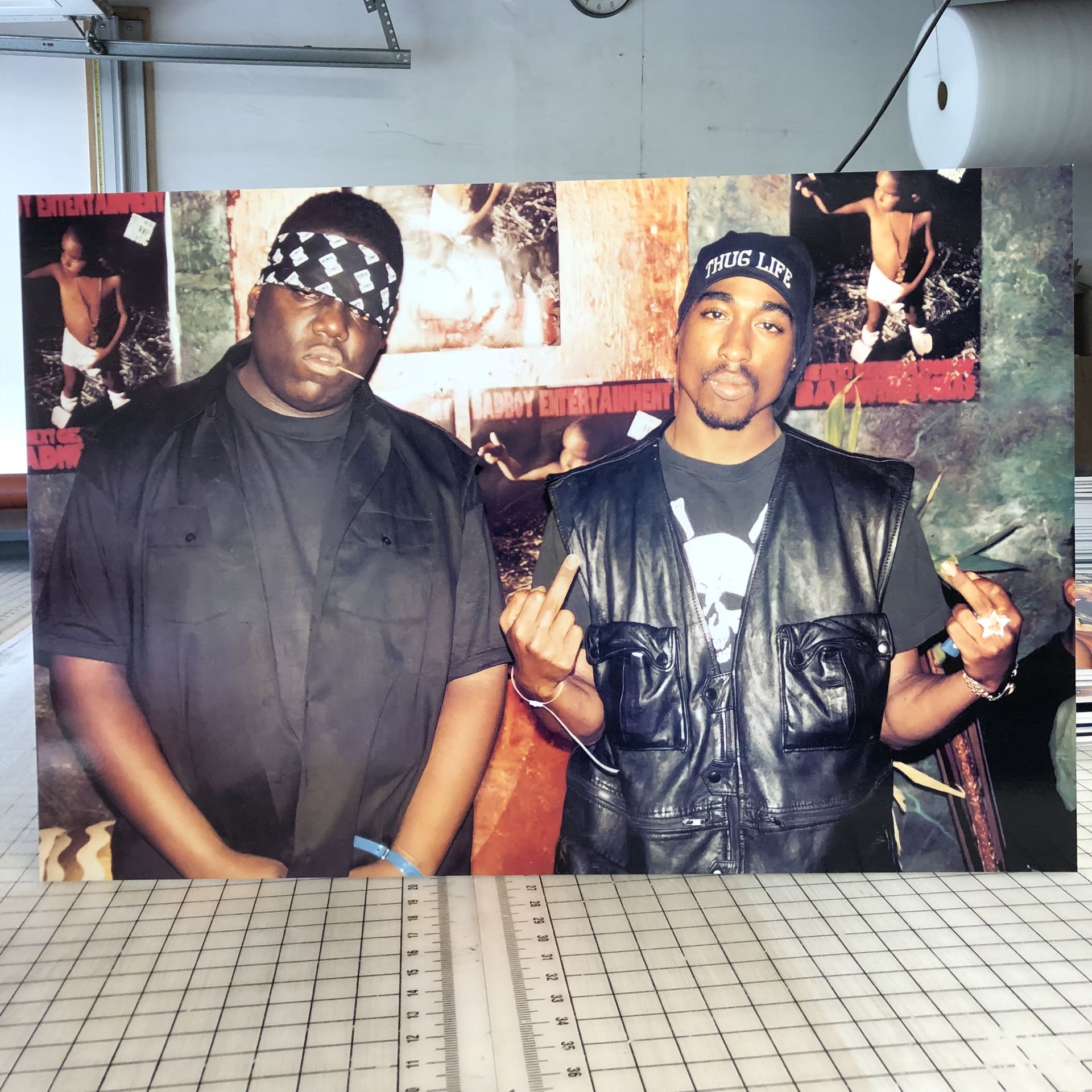Tupac 2Pac X Notorious BIG Biggie Music Poster Foam Board Supreme