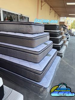 Queen sweet dreams blue gel mattress and Boxspring bed set Colchon y tambor
