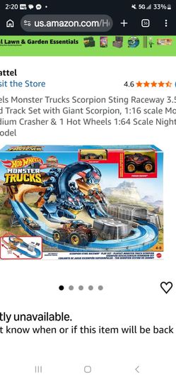 Hot Wheels Monster Truck Scirpion Raceway