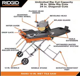 10 inch 15 amp tile saw