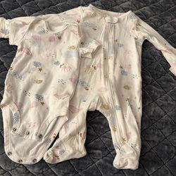 Carters Baby Girl Pjs 0-3