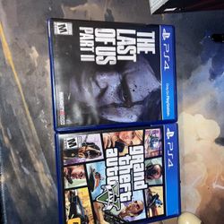 PS4 Games - Grand Theft Auto V , The Last Of Us Part 2