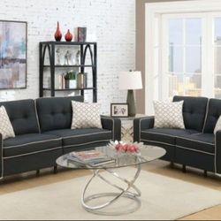 Brand New Black Sofa And Love Seat 