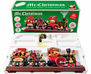Mr. Christmas Santa's Express Train Set - LIght's up, real smoke, motion, & 20 songs