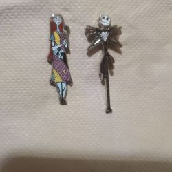 2 Disney Pins Jack Skellington/Sally Nightmare Before Christmas 