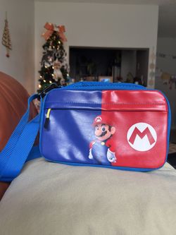 Messenger Case with Removable Shoulder Strap - Compatible with Nintendo Switch/ Lite/ OLED - Power Pose Mario