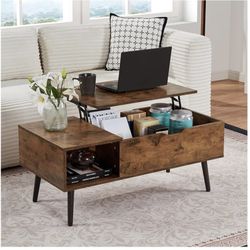 6/29/25 storage Cleanout - Brown Liftop Coffee Table