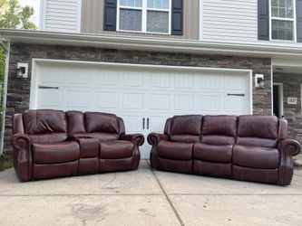 Nail Head Trim Top Grain Leather Set (Free Delivery)