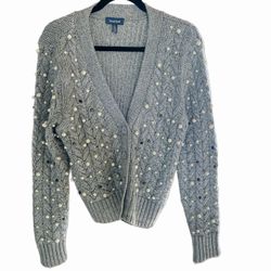 ModCloth Beaded Cardigan Sweater Sz M
