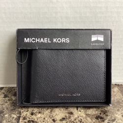 Michael Kors Black Saffiano Leather Bifold Wallet