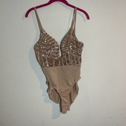 Rose Gold Sequin Bodysuit