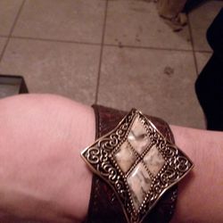 Jasper Leather Bracelet 