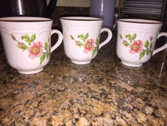 Vintage Sangostone pink blossom Tea Cups