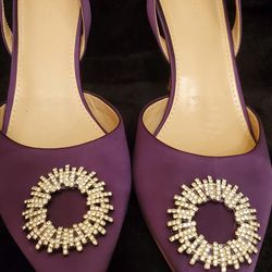 New $35 Women Klara Dark Purple Heels Size 11