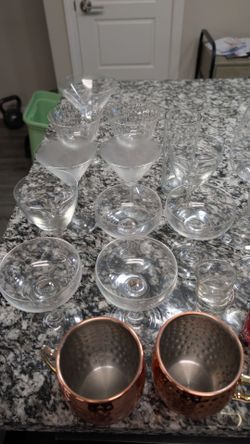 Bar glasses and gadgets