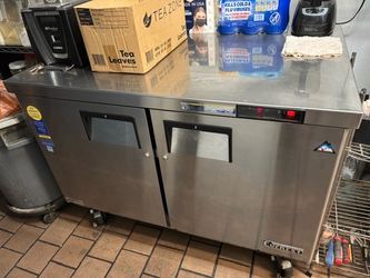 Everest Stainless Steel 2-Door Undercounter Refrigerator