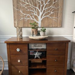 Pottery Barn Wood Cabinet / Serving Dining Buffet