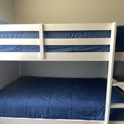 White Twin Bunk Bed *No Mattress Included***