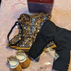 American Girl, Golden Sparkle Outfit - - 2016, Complete, Excellent Condition, In Box