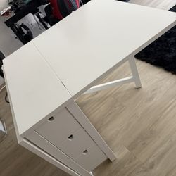 Folding Table With Drawers 