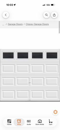 Garage door with opener